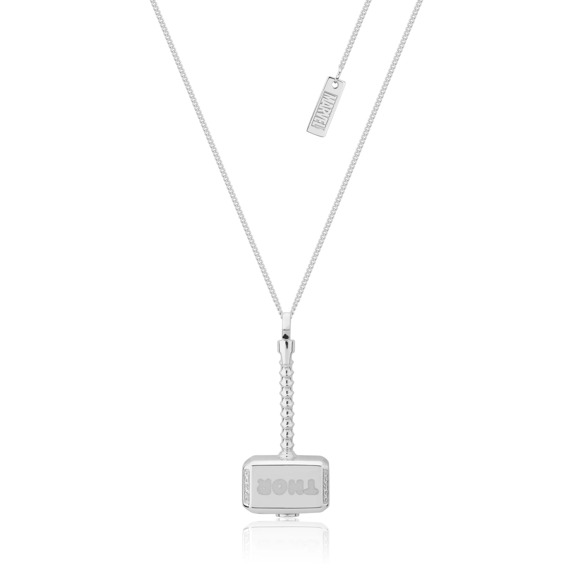 Couture Kingdom Disney Sterling Silver Thor Hammer Pendant On 60cm Chain - Image 2
