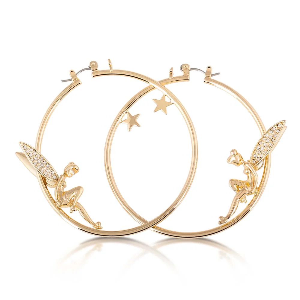 Couture Kingdom Disney Tinkerbell Crystal Hoop Earrings