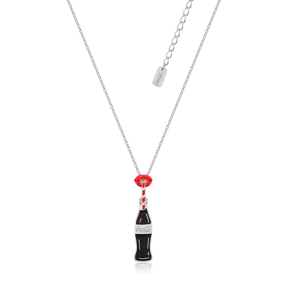 Couture Kingdom Disney White Gold Plated Stainless Steel Coca Cola Lips 45+7cm Chain