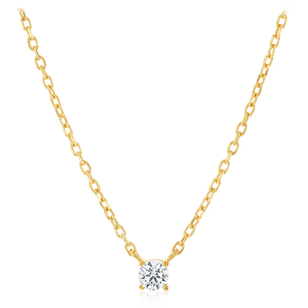 Cubic Zirconia 43.20cm Chain in 9ct Yellow Gold