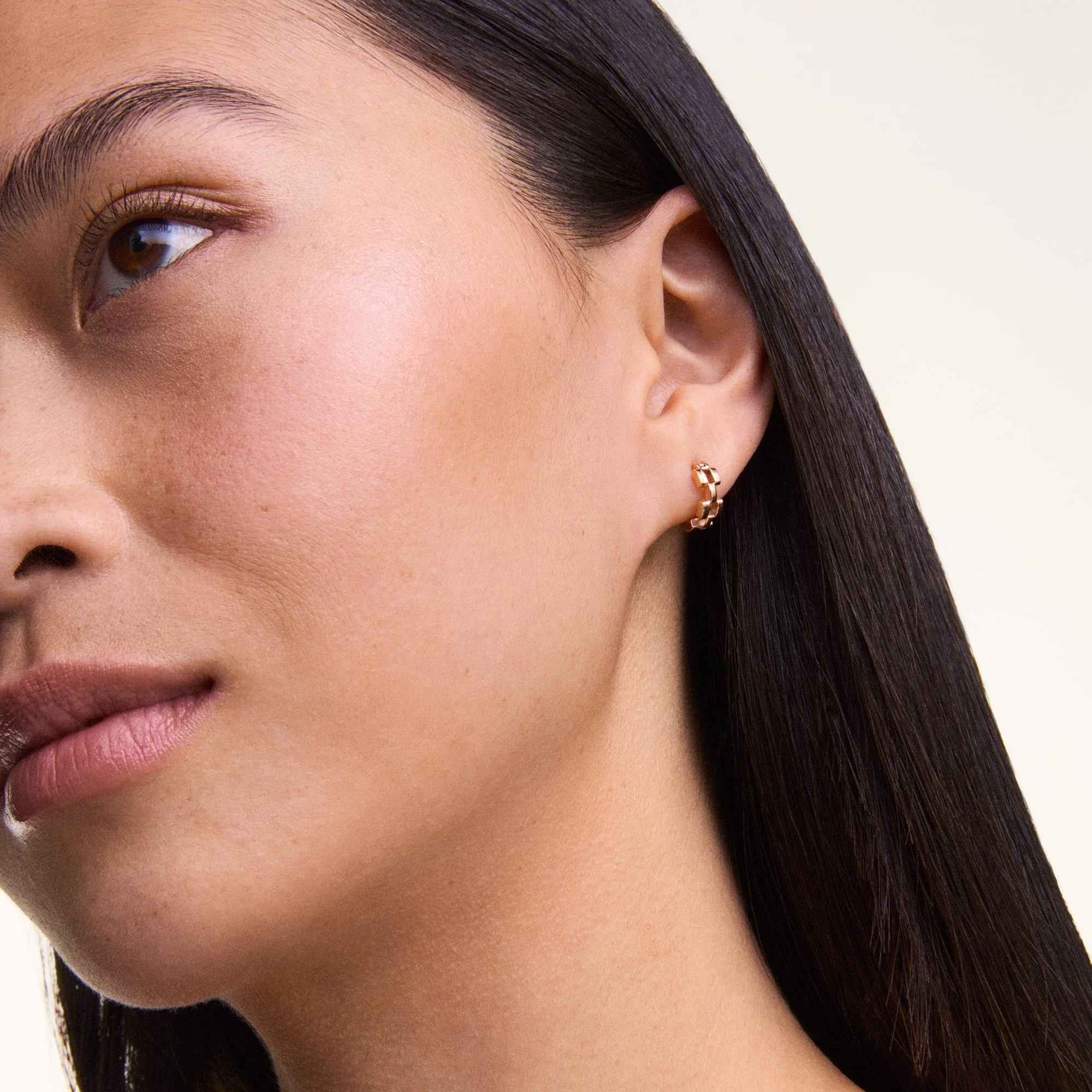 Daniel Wellington 3-Link Earrings Rose Gold - Image 4