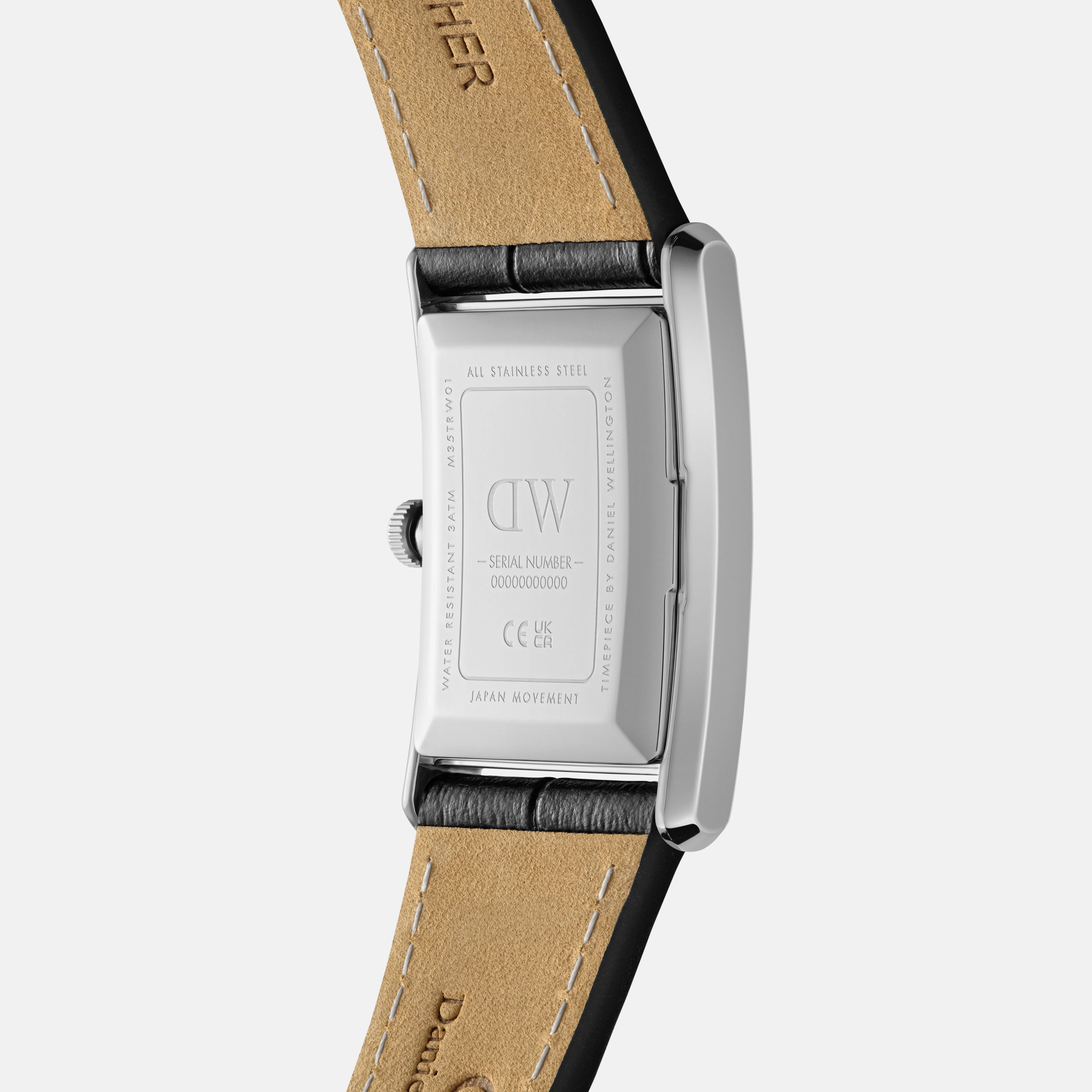 Daniel Wellington Bound 35x24 Black Croc Leather S White Watch - Image 3