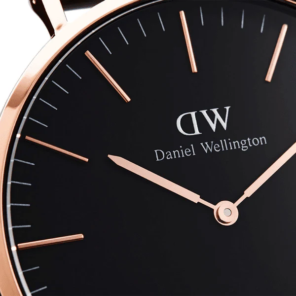 Classic Black Sheffield Rose Gold 40mm Watch - DW00100127 - Image 3