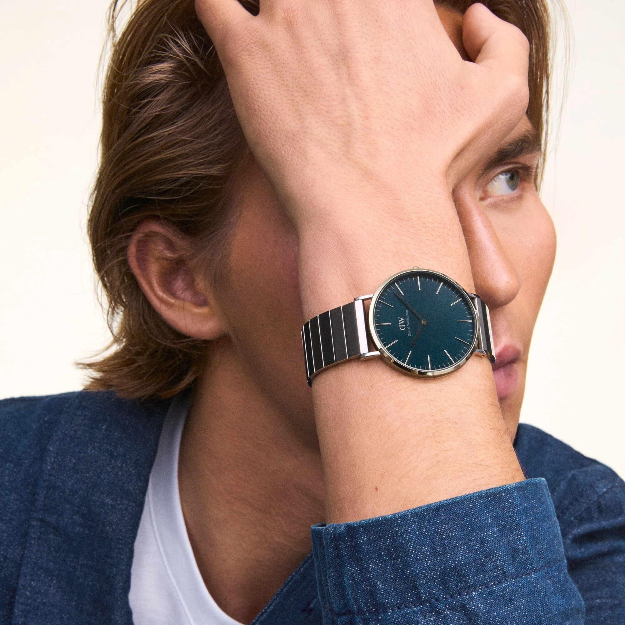 Daniel Wellington Classic Piano Link Arctic Silver Watch - Image 5