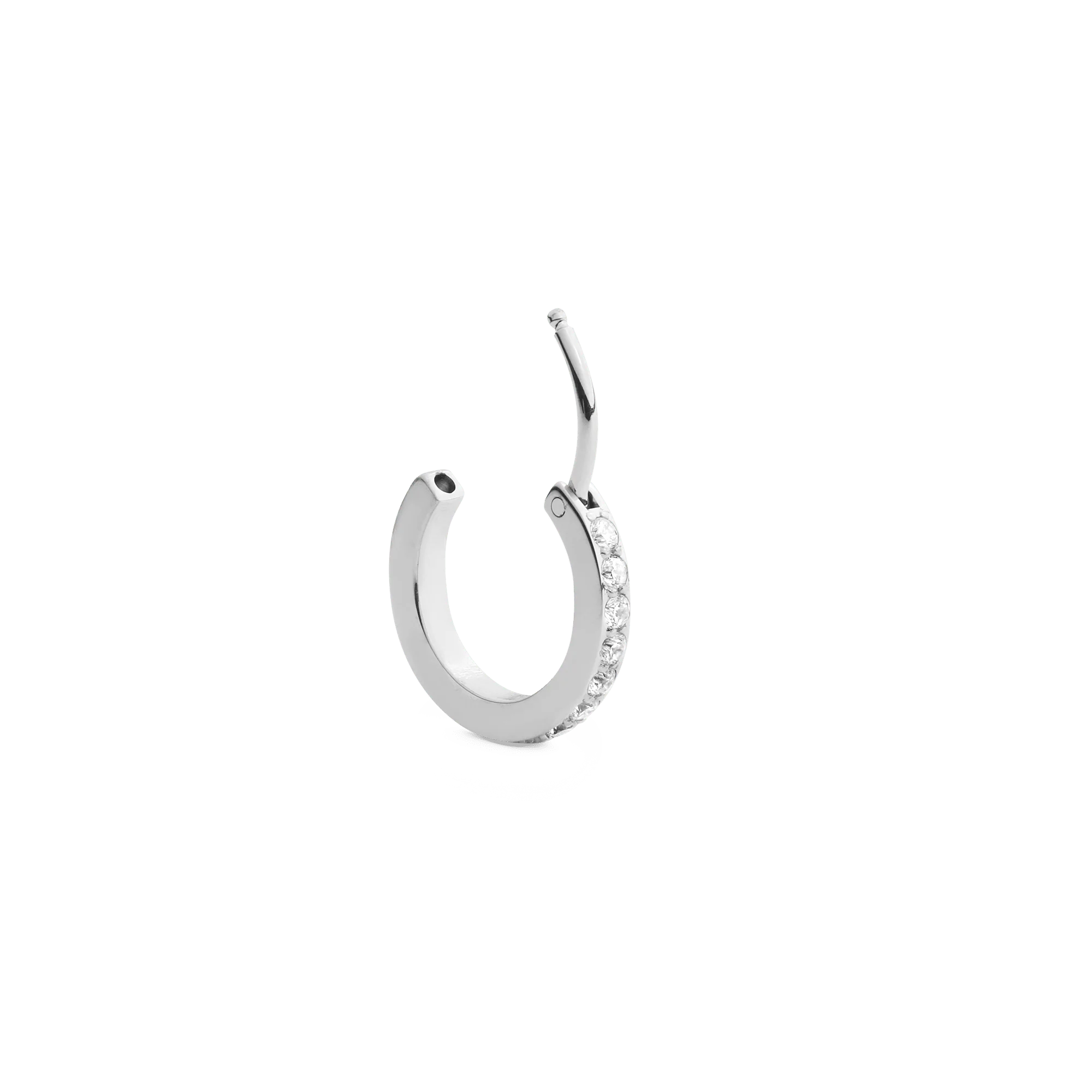 Daniel Wellington Crystal Hoop Earring Silver - Image 2