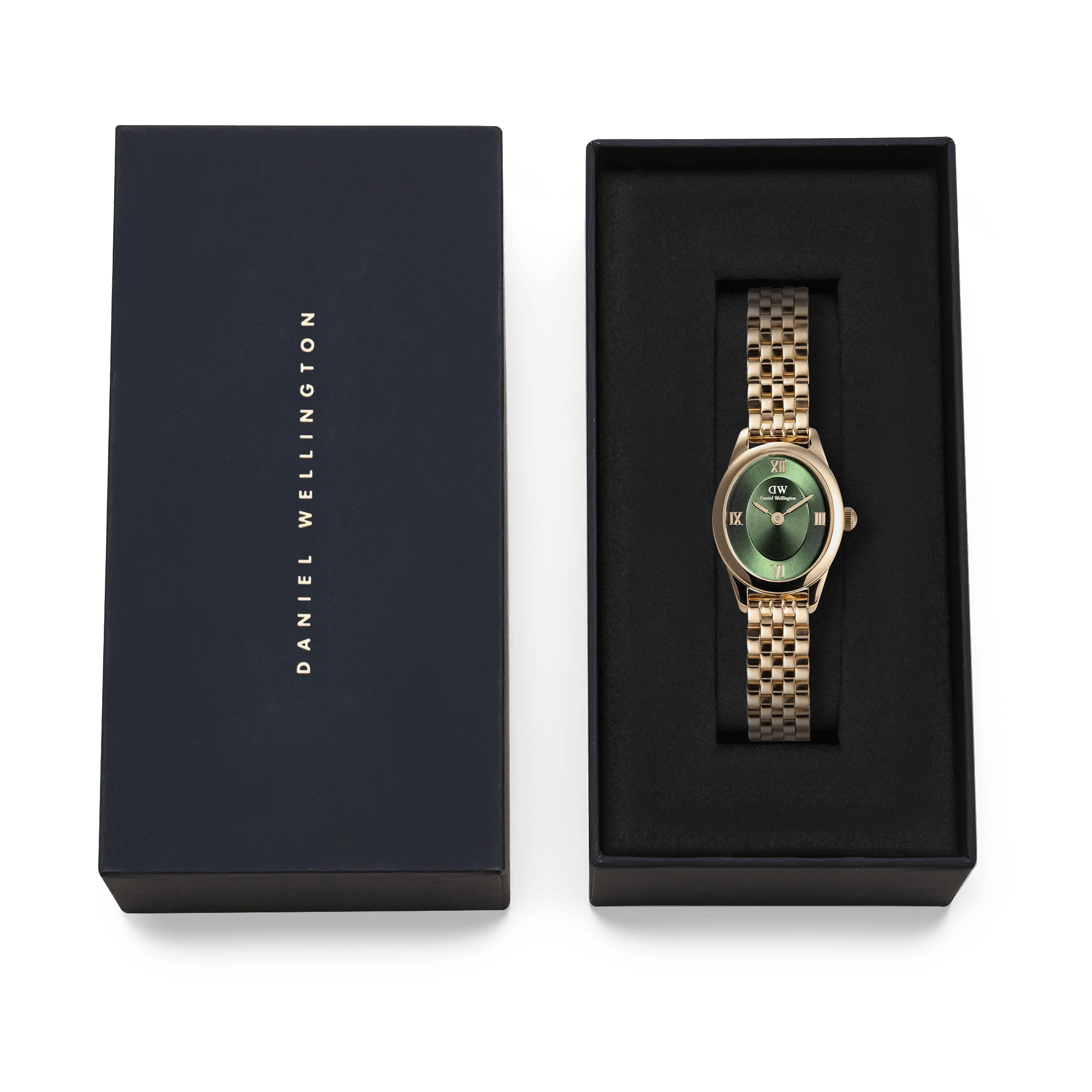 Daniel Wellington Ophelia Mini Emerald Gold Watch - Image 4