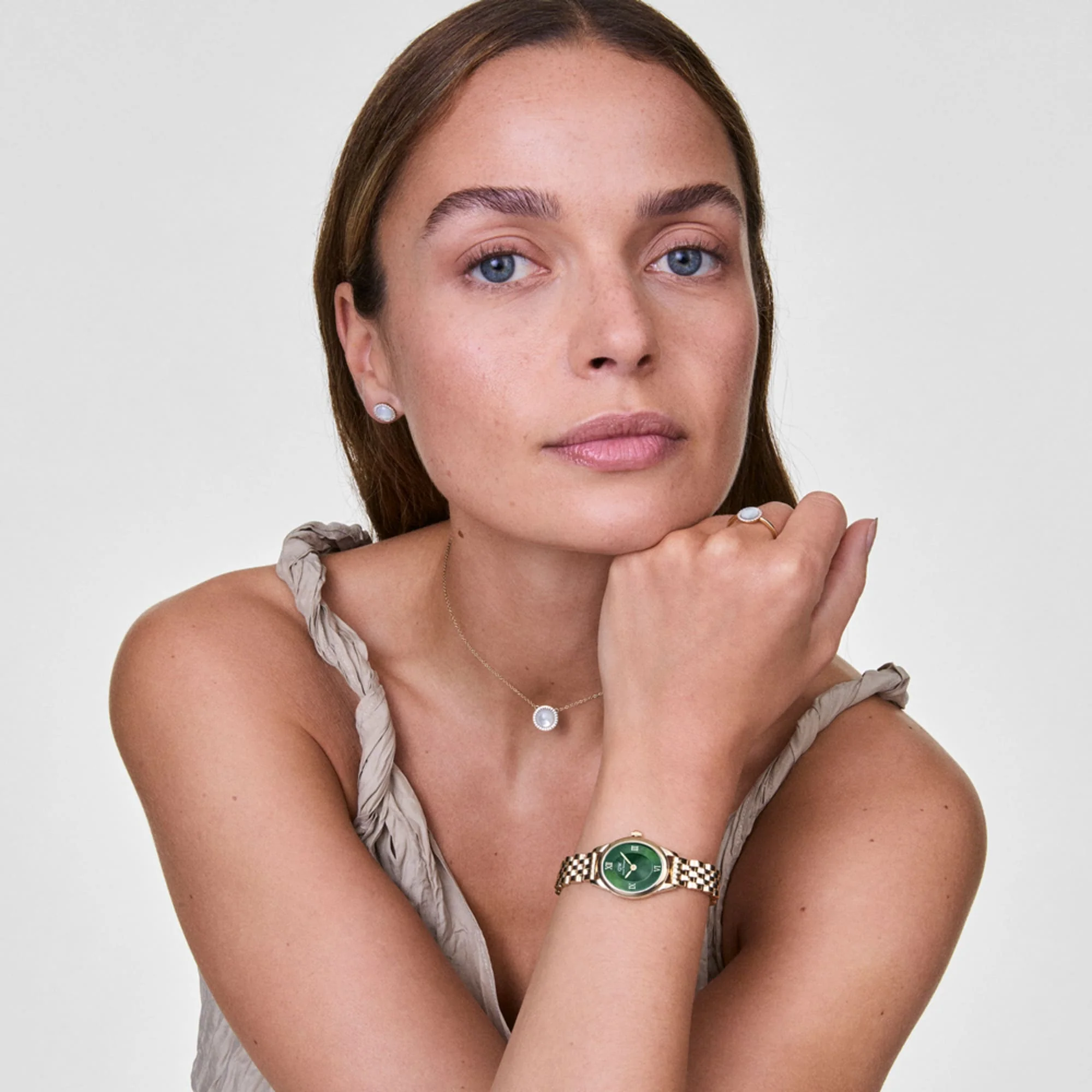 Daniel Wellington Ophelia Mini Emerald Gold Watch - Image 5