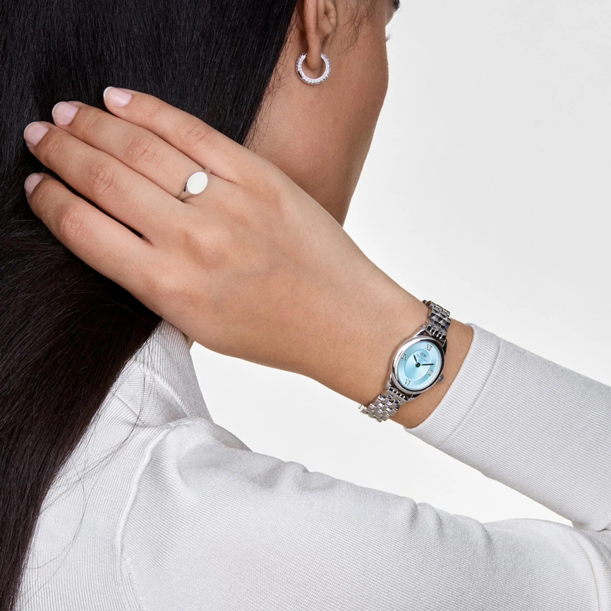 Daniel Wellington Ophelia Mini Ice Blue Silver Watch - Image 5
