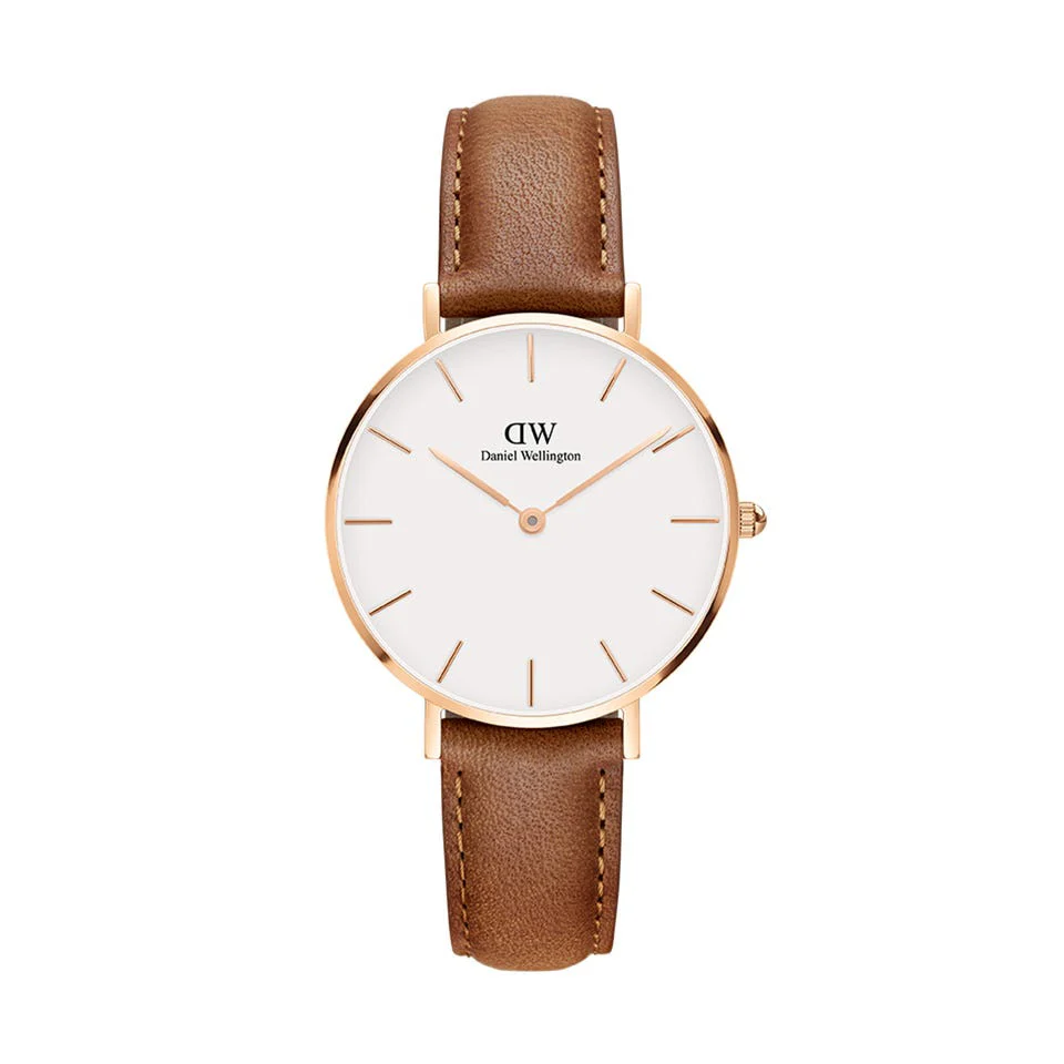 Petite 32mm Durham Rose Gold White Watch - DW00100172