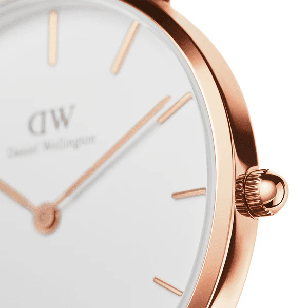 Petite 32mm Durham Rose Gold White Watch - DW00100172 - Image 2