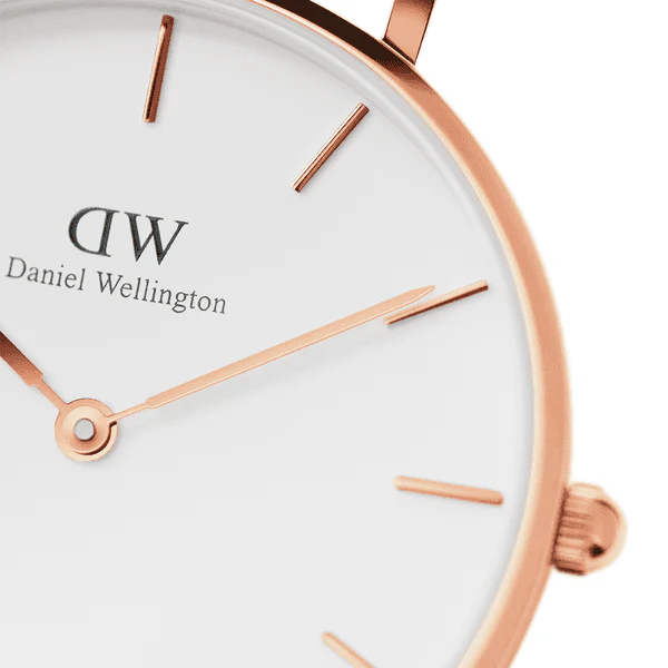 Petite 32mm Durham Rose Gold White Watch - DW00100172 - Image 3