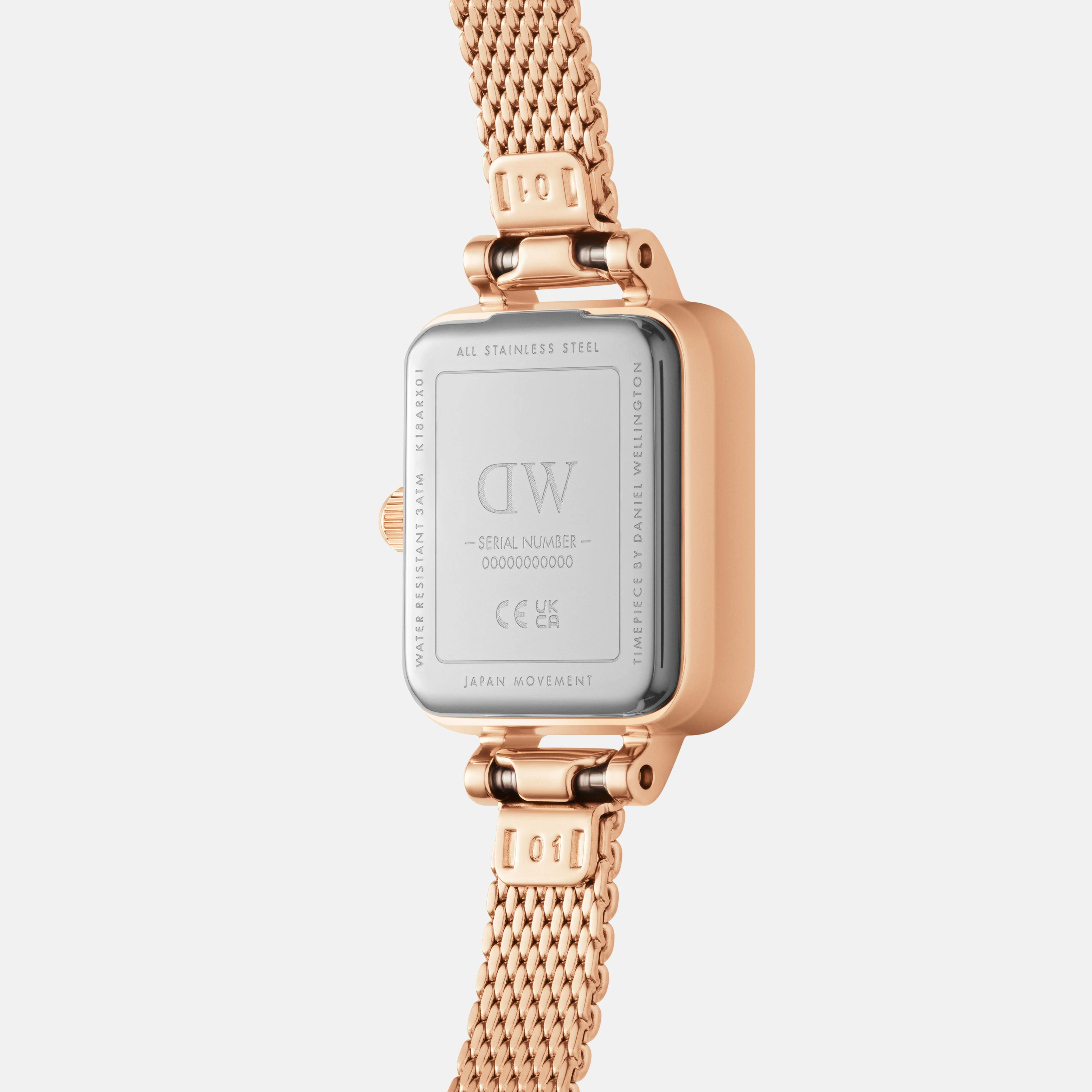 Daniel Wellington Quadro Mini 15x18 Melrose RG White Watch - Image 3