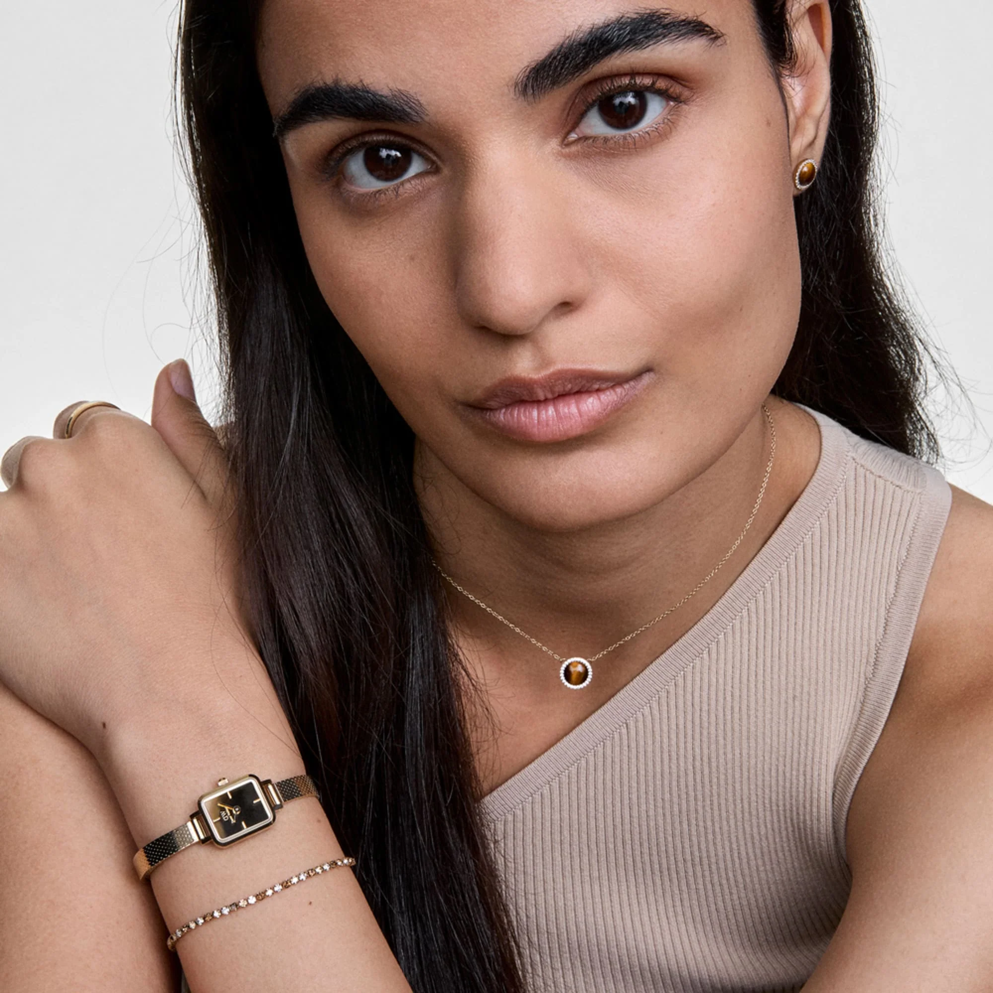 Daniel Wellington Quadro Mini Reflection Gold Watch - Image 5