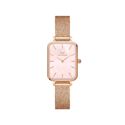 Quadro Pressed Melrose Rose Gold Watch - DW00100510