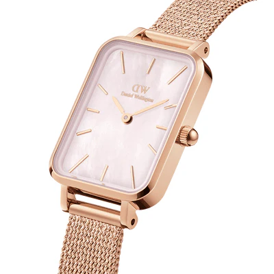 Quadro Pressed Melrose Rose Gold Watch - DW00100510 - Image 2