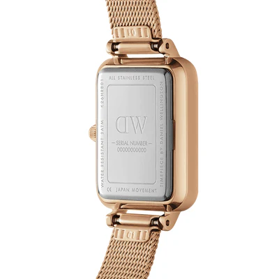 Quadro Pressed Melrose Rose Gold Watch - DW00100510 - Image 3