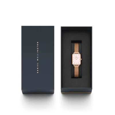 Quadro Pressed Melrose Rose Gold Watch - DW00100510 - Image 4