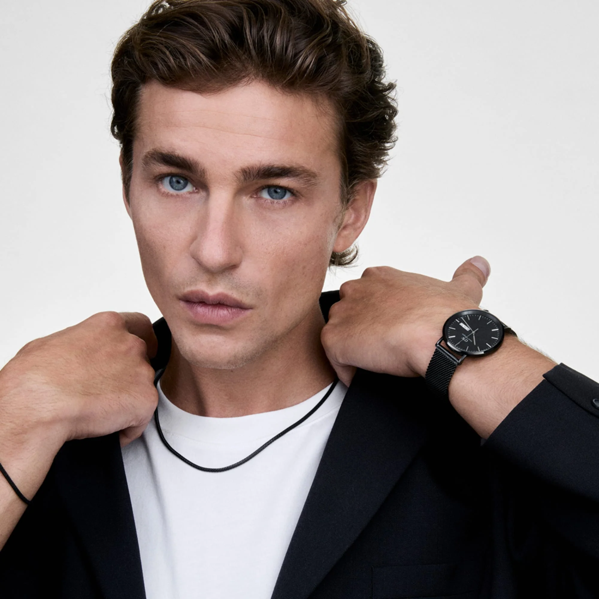 Daniel Wellington Tide Mesh Necklace Black 2.8 - Image 4