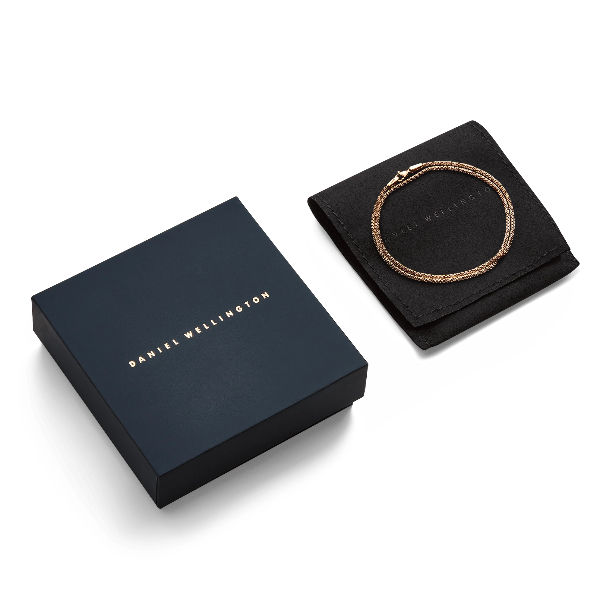 Daniel Wellington Tide Mesh Necklace Rose Gold 1.8 - Image 3
