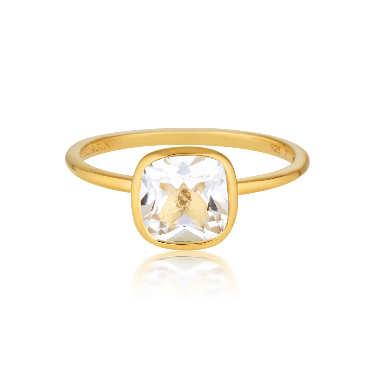 Doros White Topaz Gold Ring -  IR463G