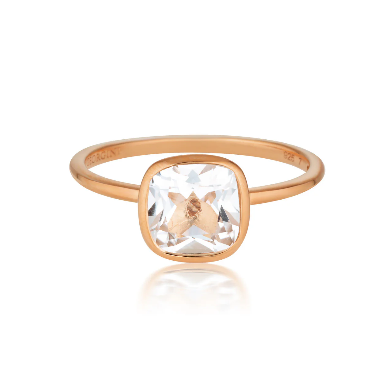 Doros White Topaz Rose Gold Ring -  IR463Rg