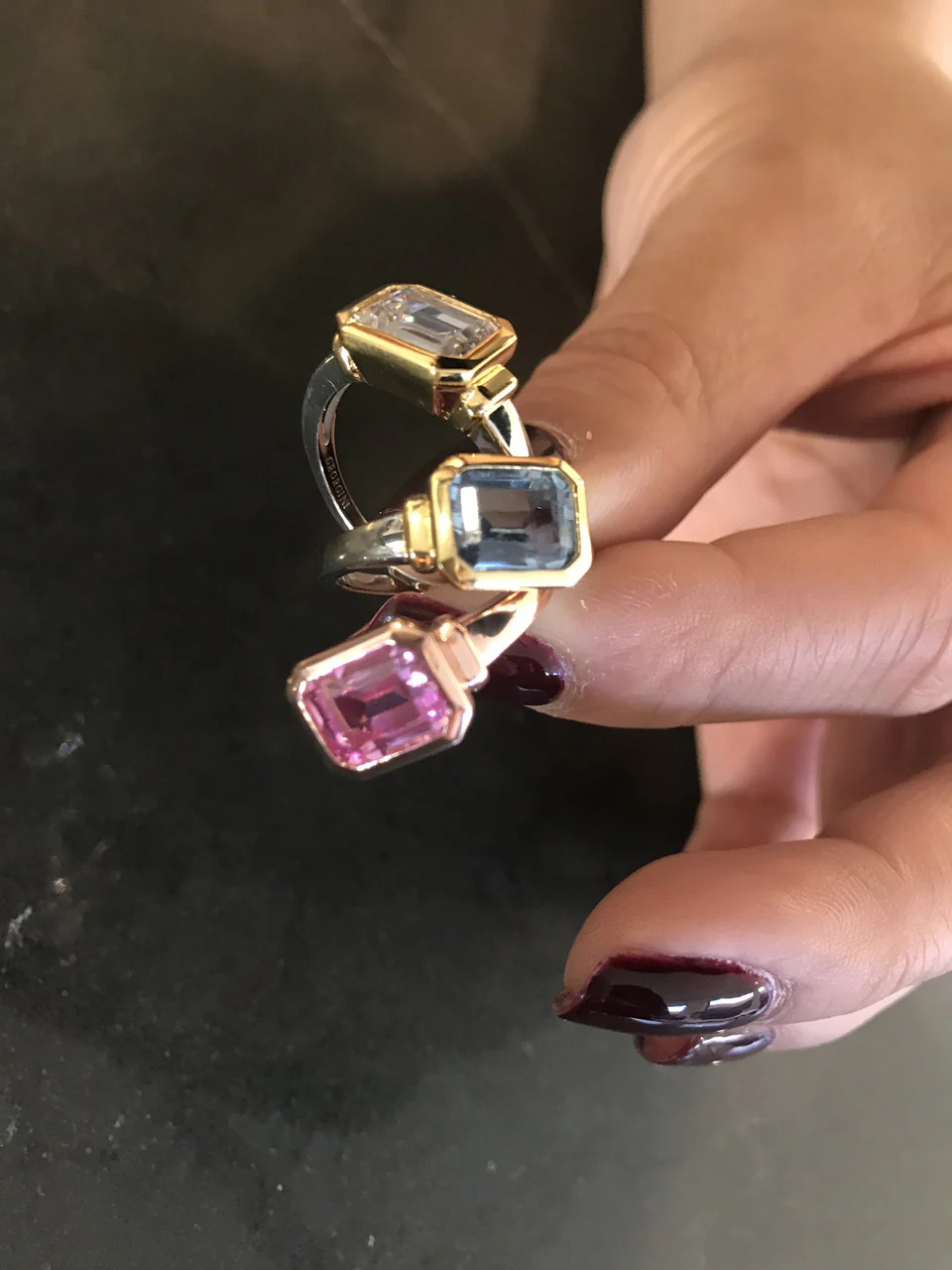 Emilio Blue Topaz Silver & Gold Zion Ring -  IR433Bt - Image 2