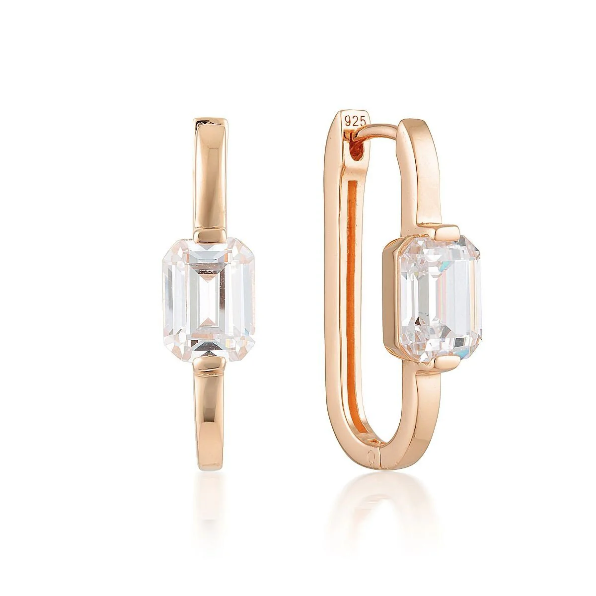 Emilio Rose Gold Hoop Earrings - IE843RG