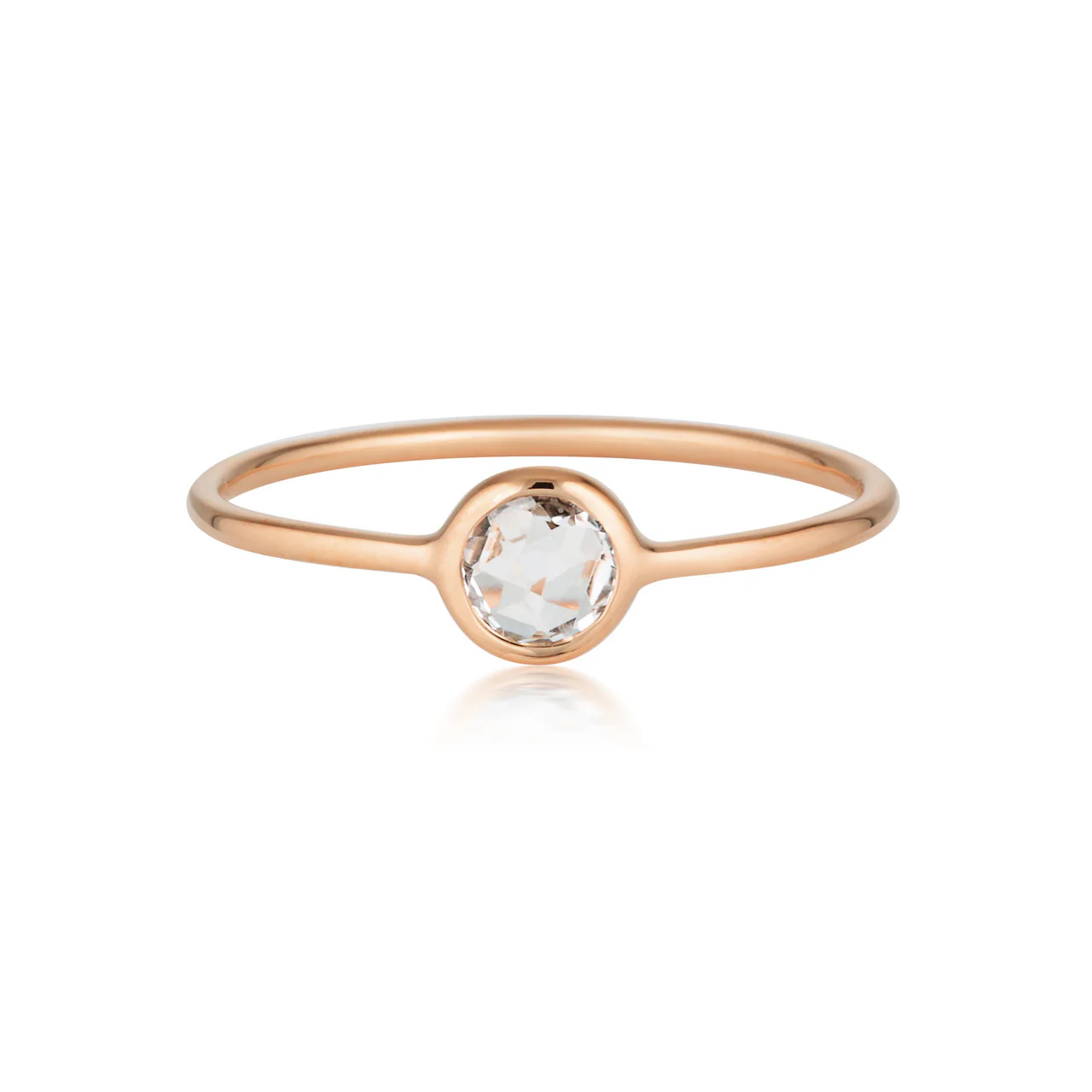 Eos White Topaz Rose Gold Ring -  IR464RG