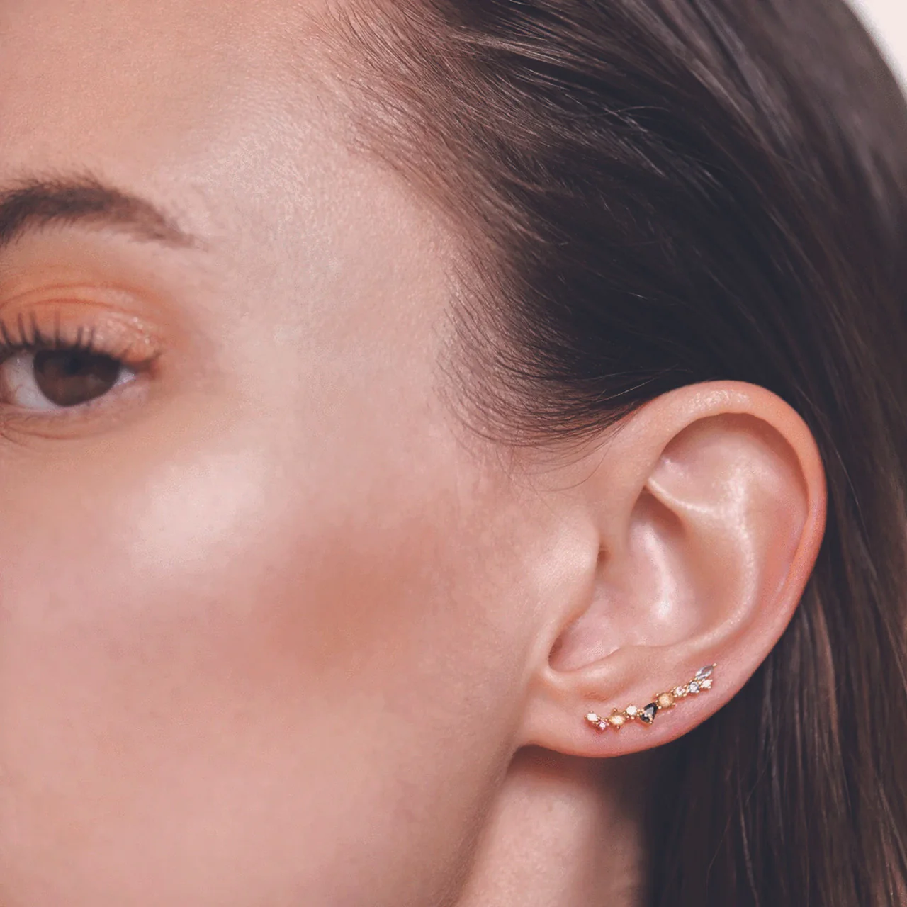 Euphoria Yellow Gold Earrings - AR01-216-U - Image 2