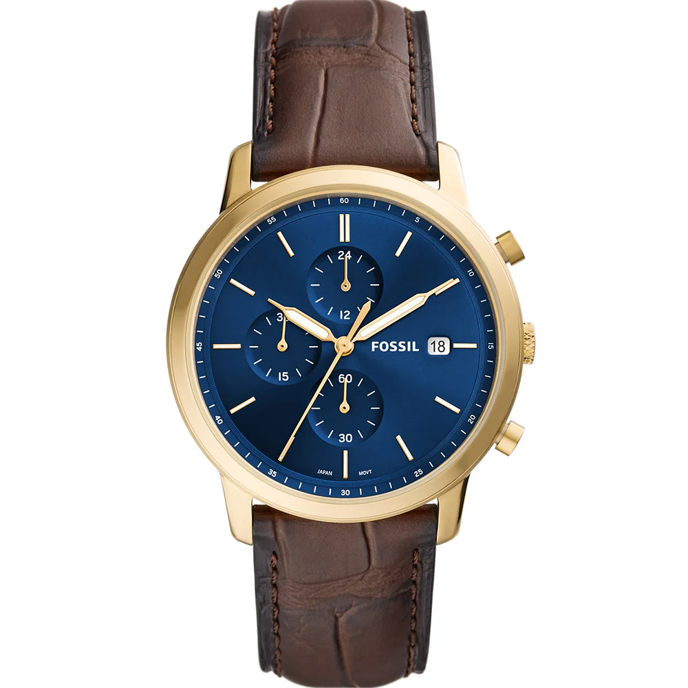Fossil FS5942 Minimalist Brown Leather Mens Watch - Image 8