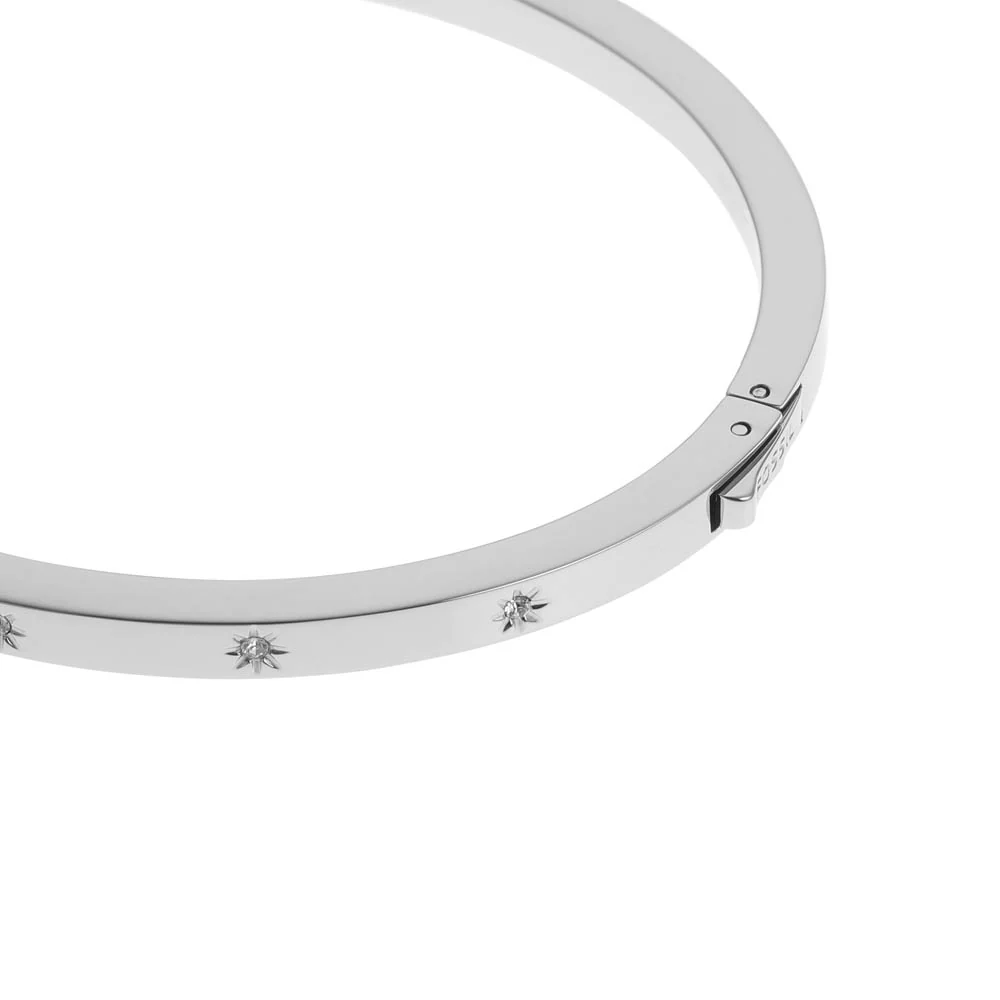 Fossil Silver Plated Stainless Steel Sadie Cuff Bangle - Image 3