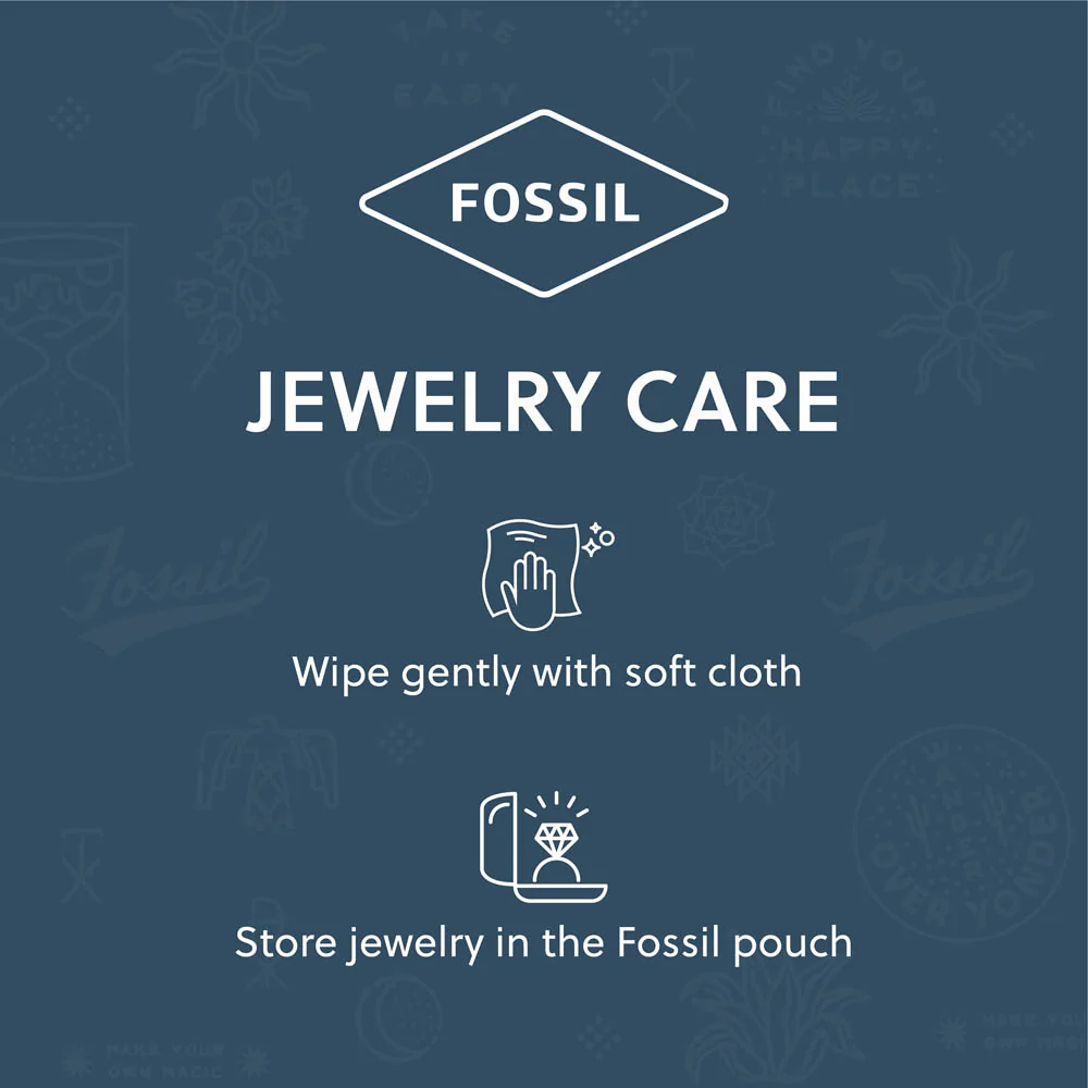 Fossil Stainless Steel Jewelry Brown Leather Strap Bracelet - Image 7