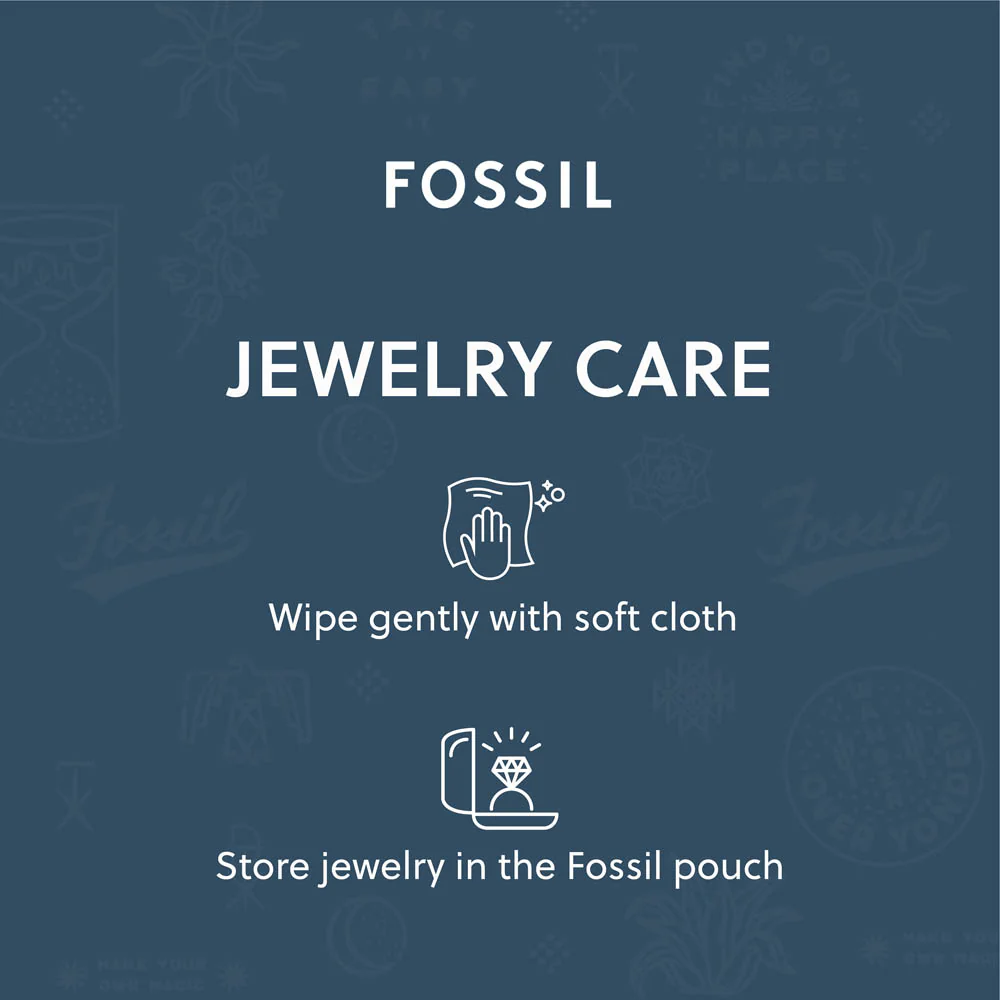 Fossil Yellow Gold Plated Stainless Steel Hoop Earring - Image 5