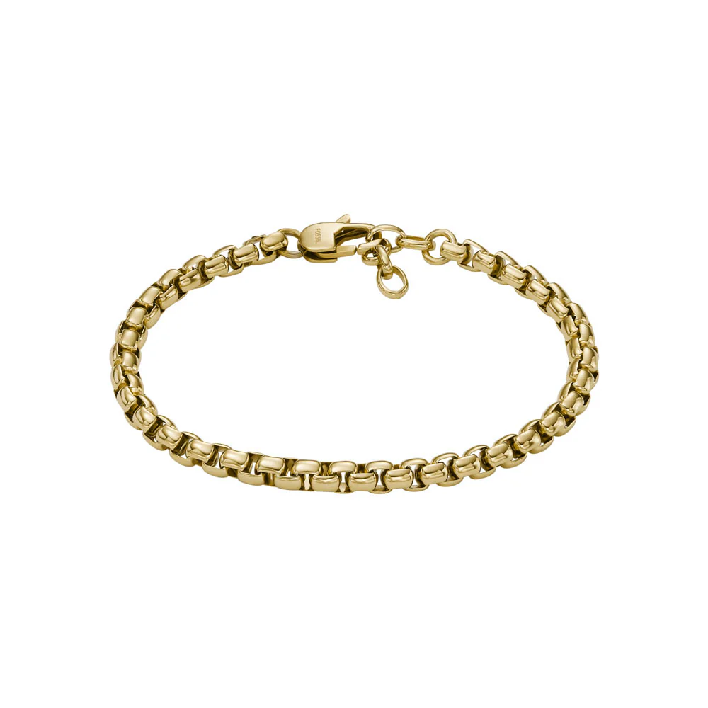Fossil Yellow Gold Plated Stainless Steel Jewelry 20+2cm Bracelet - Image 14