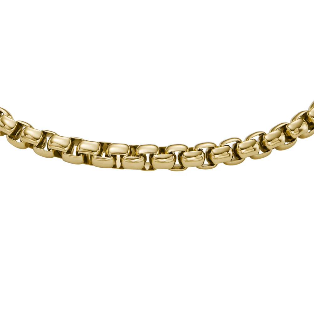 Fossil Yellow Gold Plated Stainless Steel Jewelry 20+2cm Bracelet - Image 15