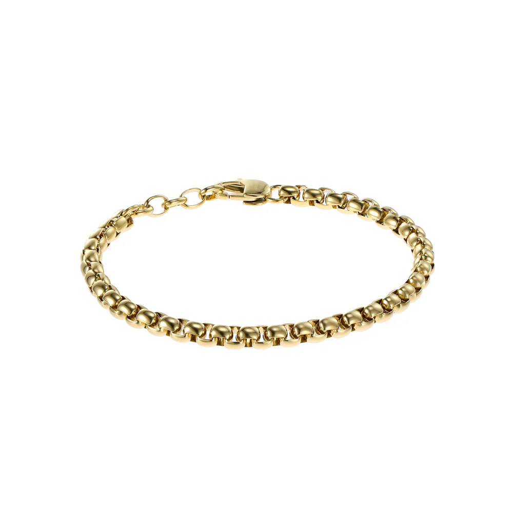 Fossil Yellow Gold Plated Stainless Steel Jewelry 20+2cm Bracelet - Image 2