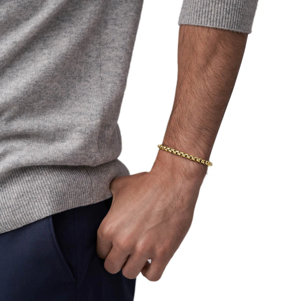 Fossil Yellow Gold Plated Stainless Steel Jewelry 20+2cm Bracelet - Image 24