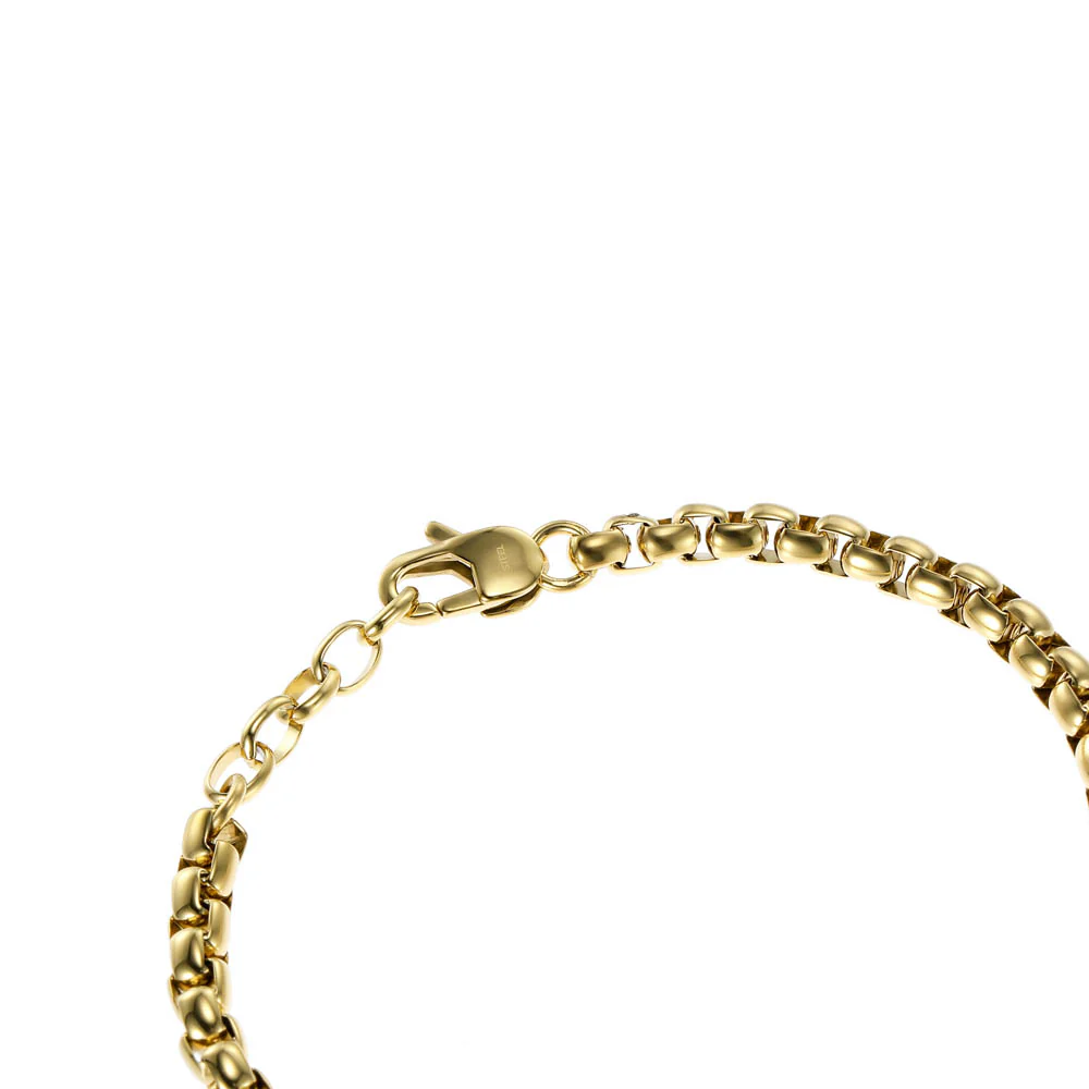 Fossil Yellow Gold Plated Stainless Steel Jewelry 20+2cm Bracelet - Image 4