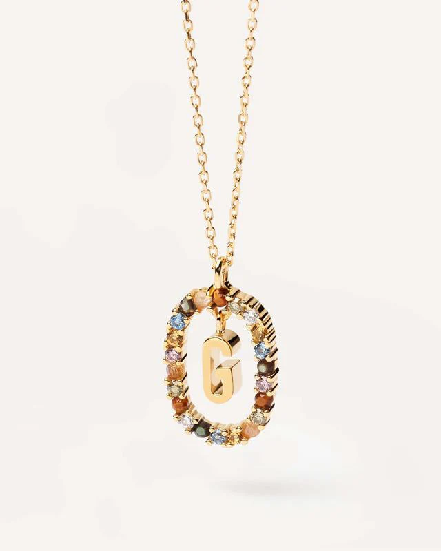 G Gold Initial Necklace - CO01-266-U
