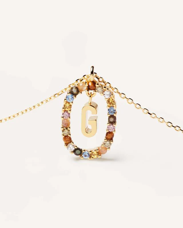 G Gold Initial Necklace - CO01-266-U - Image 2