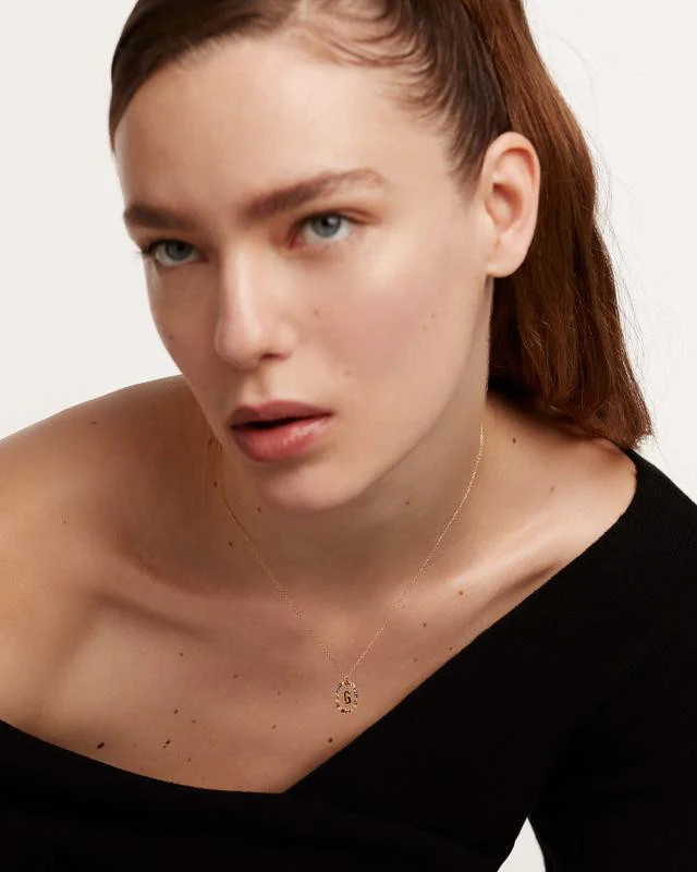 G Gold Initial Necklace - CO01-266-U - Image 4