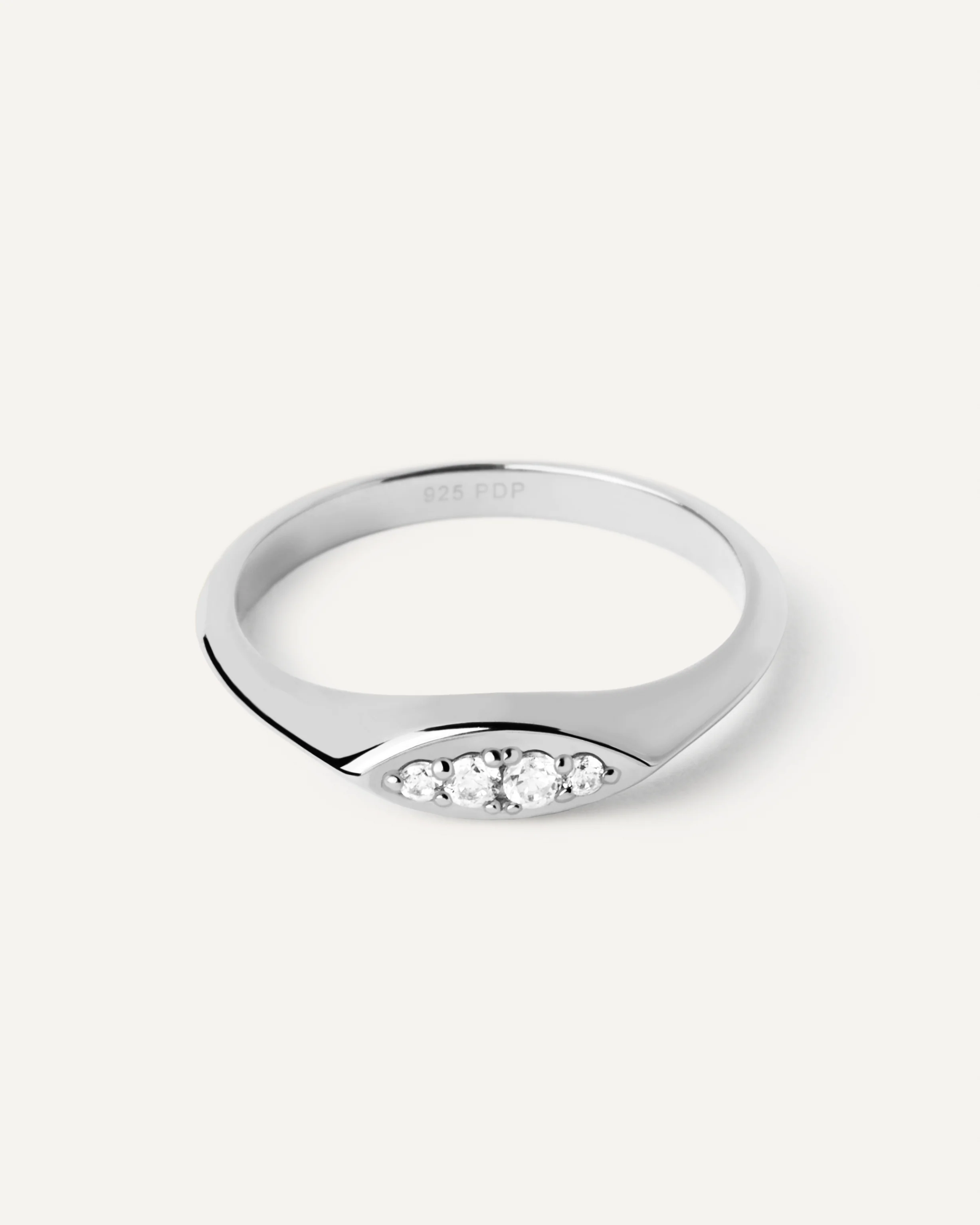 Gala Silver Stamp Ring Size 18 - Image 4