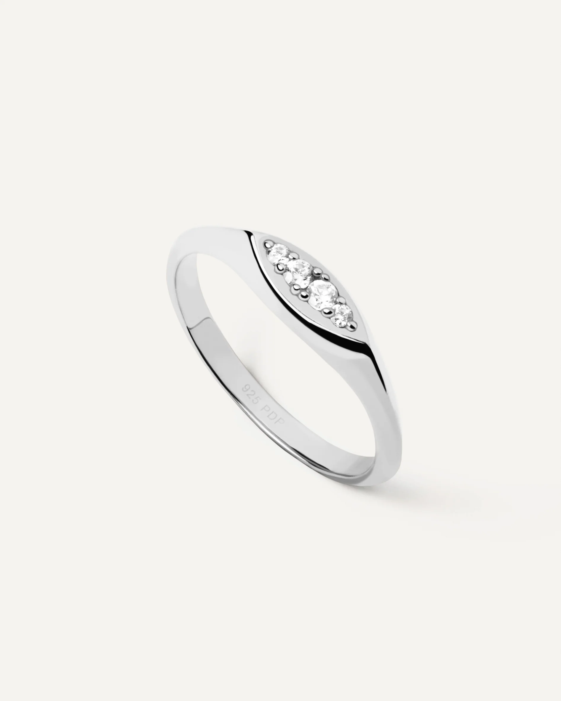 Gala Silver Stamp Ring Size 18 - Image 5