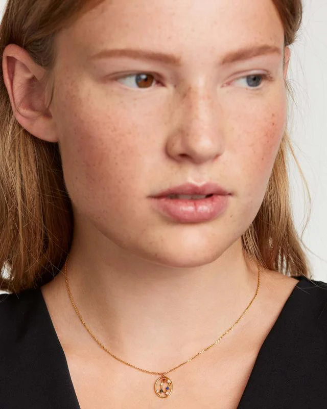 Gemini Gold Necklace - CO01-346-U - Image 4