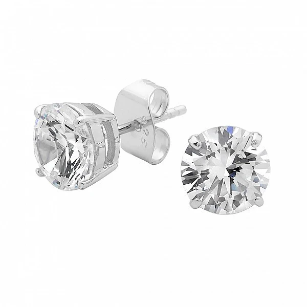 8mm Brilliant Stud Earrings - LE009-8mm - Image 2