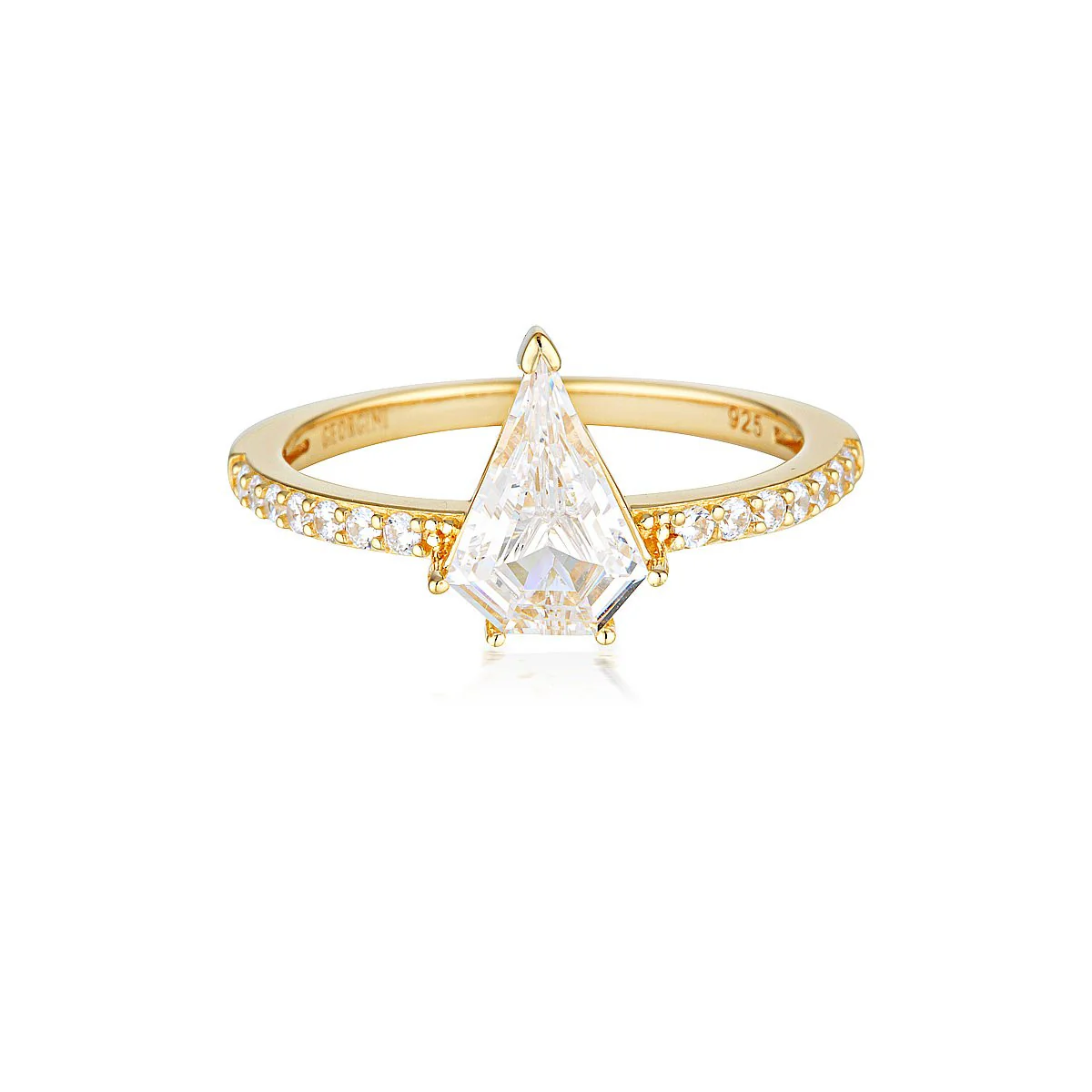 Rock Star Shield Gold Ring -  IR490G