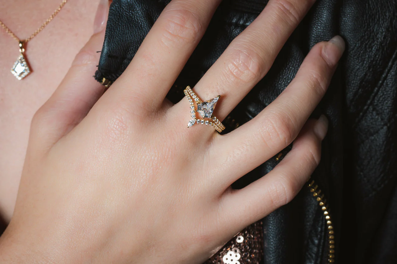 Rock Star Tiara Gold Ring -  IR491G - Image 2