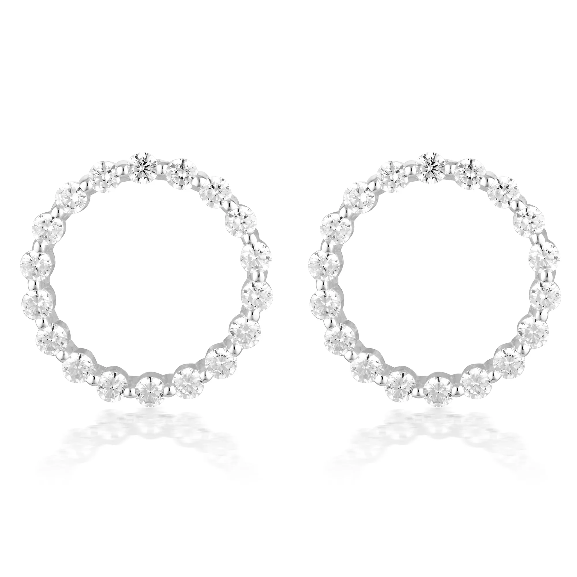 Georgini Sterling Silver Circle Of Life Large Stud Earrings