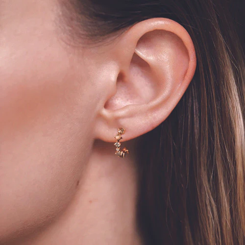 Glory Yellow Gold Earrings - AR01-220-U - Image 2