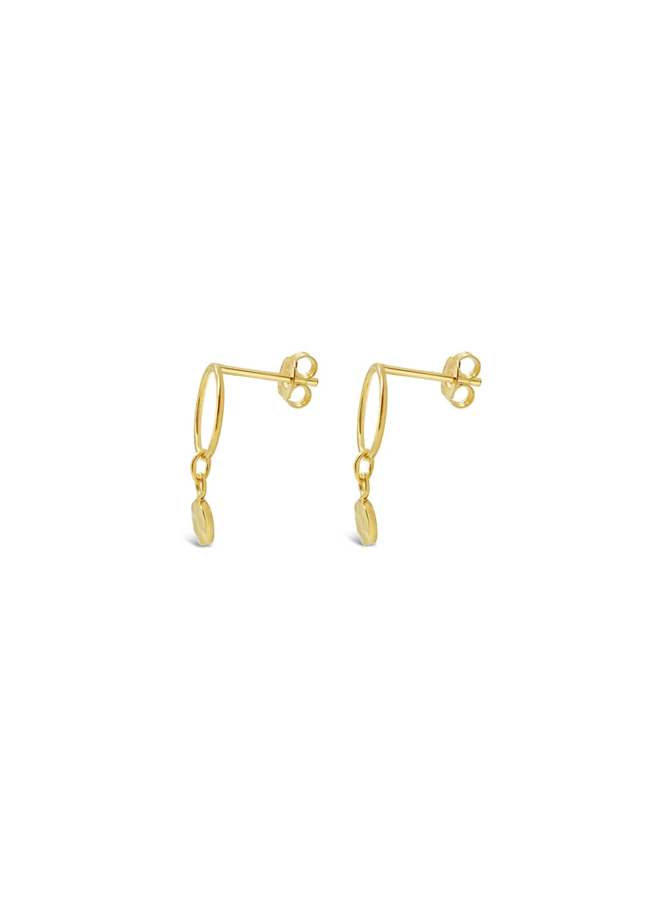 Golden Details Stud Earrings - JP11307G - Image 2